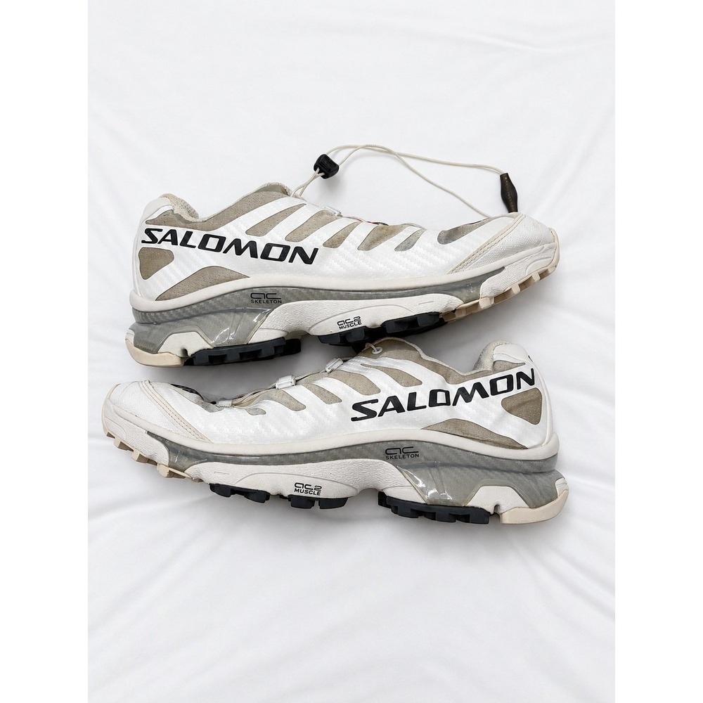 Salomon XT-4 OG White Ebony Lunar Rock 471330 Sneakers Men's 8.5 Women's 9.5